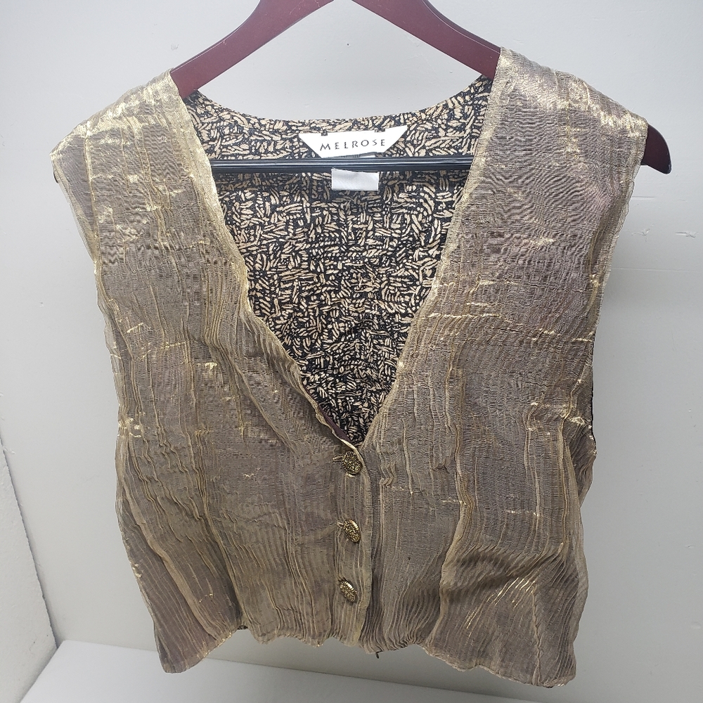Melrose* Gold Vest* Size 14